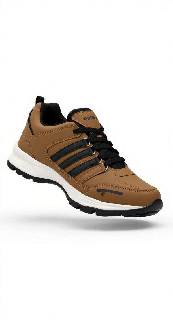Classic Brown Sports Shoes (Tan & Black)