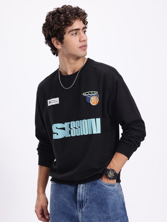 Basketball Session Graphic Sweatshirt - Black