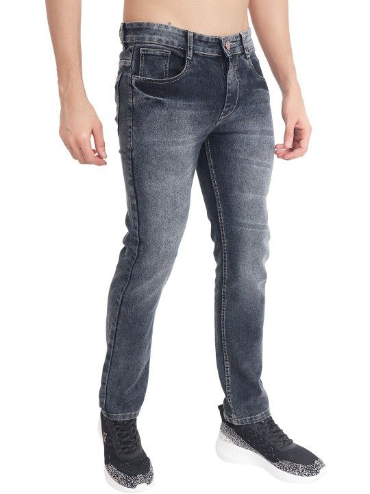 Vintage Fade Slim Fit Jeans - Grey Black Wash