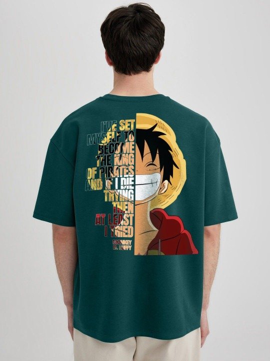 The Pirate King" Graphic T-Shirt - Forest Green - Image 5