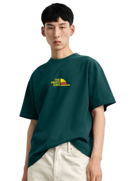 The Pirate King" Graphic T-Shirt - Forest Green - Image 3